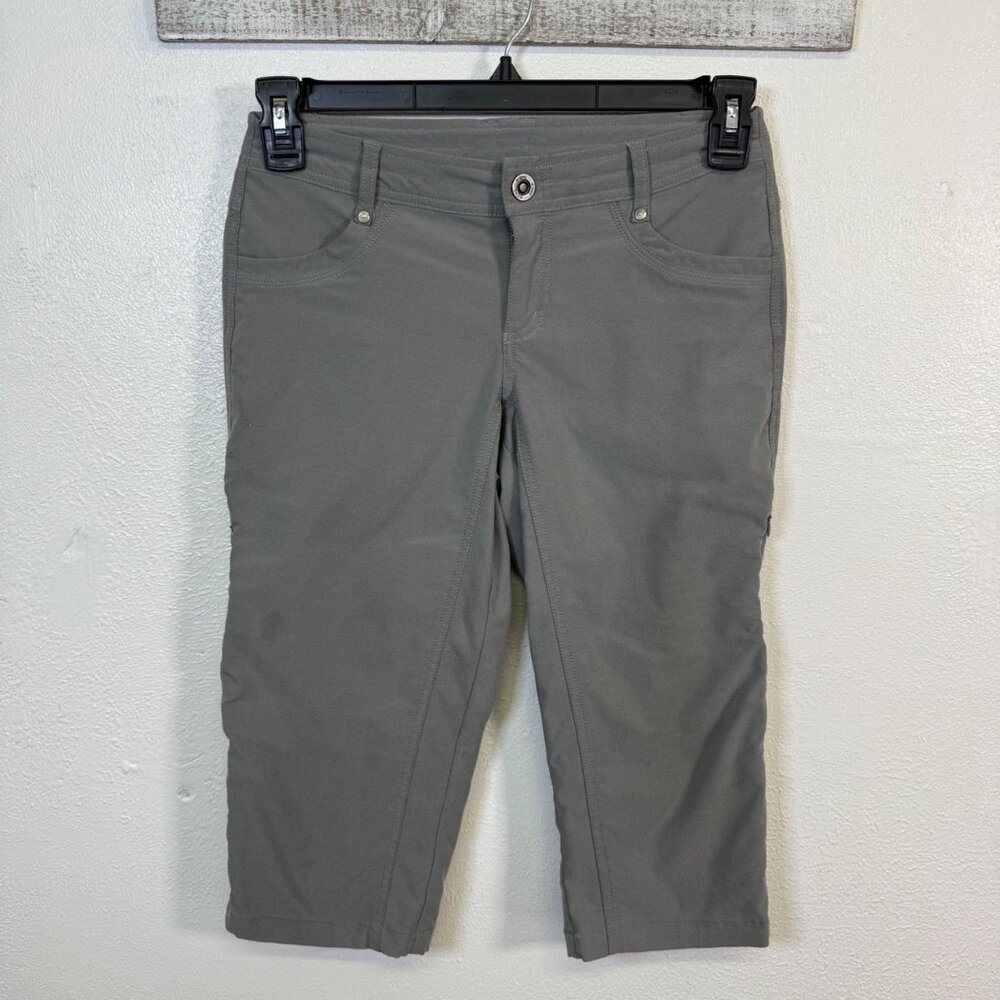 Kuhl Womens Gray Capri Pants Size 2 Outdoor Hiking Stretch Nylon-Blend